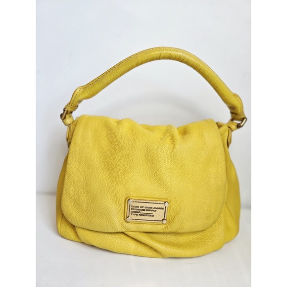 Marc Jacobs Handbags - MARC by MARC JACOBS Classic Q Lil Ukita Leather Hobo Bag in Yellow Flap Shoulder